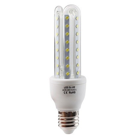 9W LED kukorica izzó, E27 meleg fehér 