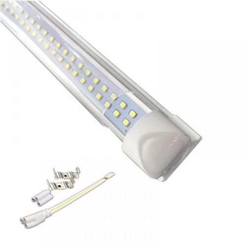  Dupla soros T8 LED fénycső armatúrával, melegfehér,192 db LED, 120 cm, 18W 